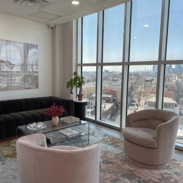 Dyana Raskin Aesthetics 31-19 Newtown Ave 801 Astoria NY 11102 Client lounge at Dyana Raskin Aesthetics, 31-19 Newtown Ave, Astoria
